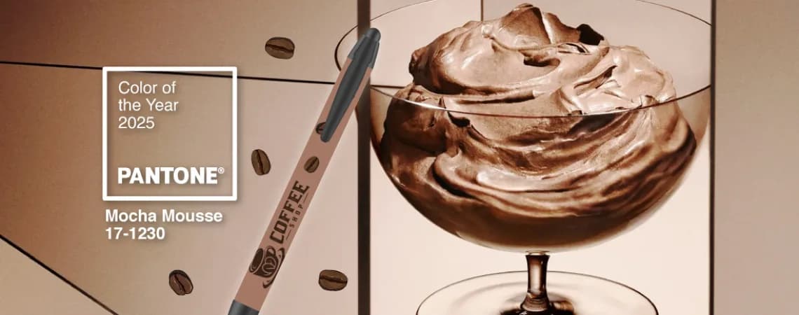 Le penne BIC vestono il colore Pantone 2025: il Mocha Mousse!