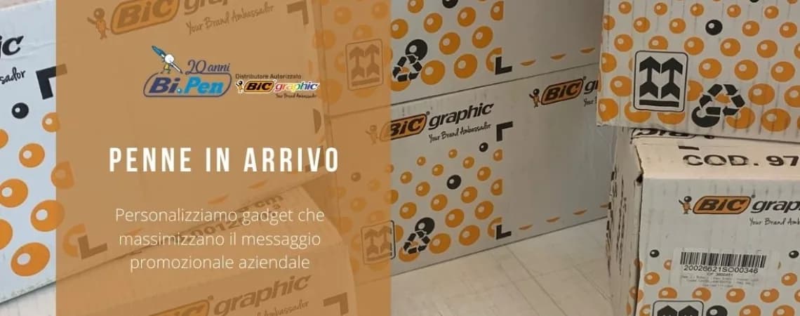PENNE PERSONALIZZATE PRONTE PER I CLIENTI BI.PEN