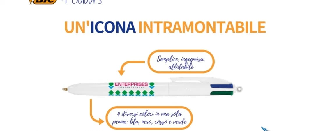 PERSONALIZZA UN’ICONA INTRAMONTABILE: BIC 4 COLOURS