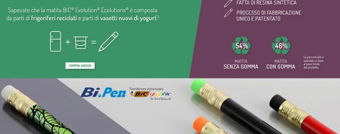MATITE BIC EVOLUTION ECOLUTIONS, PIÙ ECO NON SI PUÒ