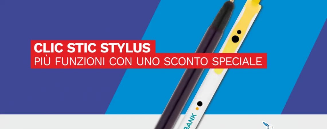 CLIC STIC STYLUS, PENNE BIC PERSONALIZZATE CON UNO SCONTO SPECIALE