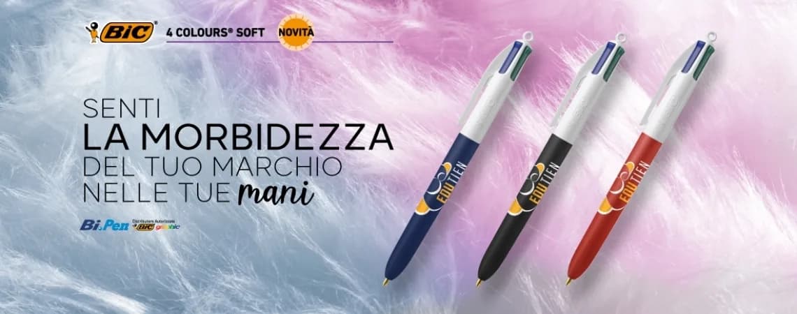 PERSONALIZZA LA NUOVA PENNA BIC 4 COLOURS SOFT SU BIPEN