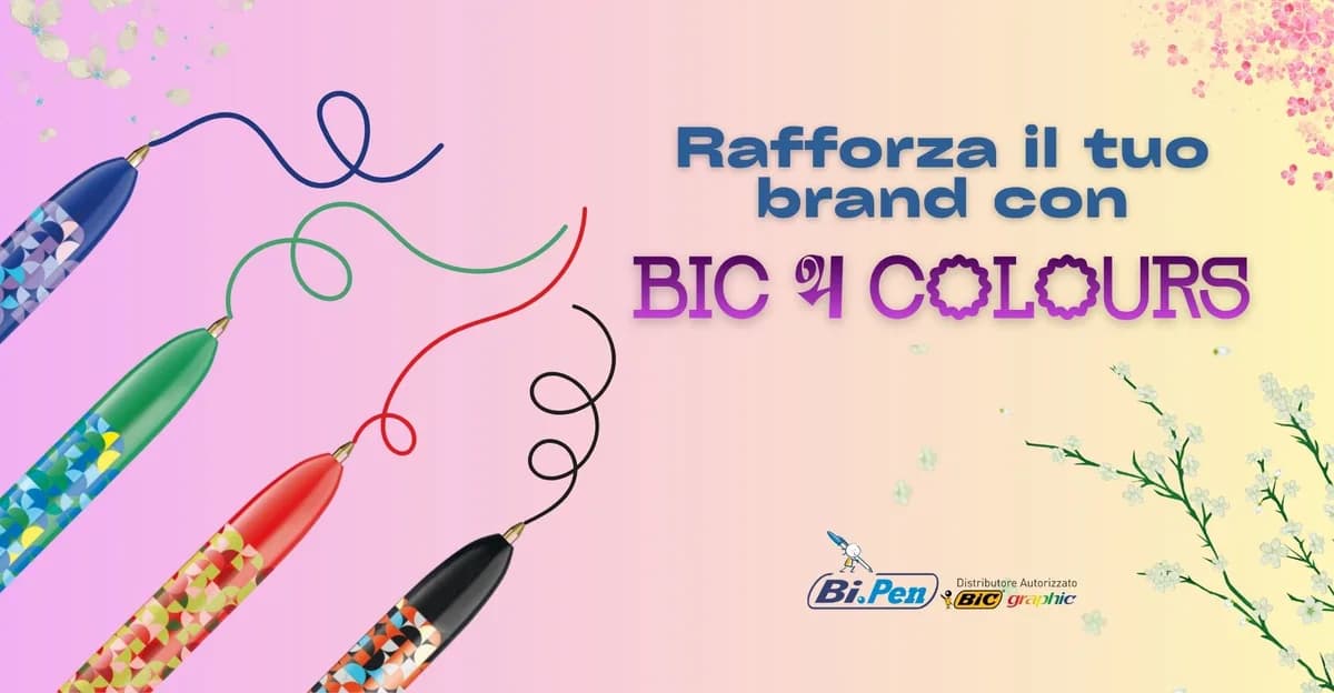 Bic 4 Colours personalizzata: il gadget primaverile che valorizza il tuo marchio